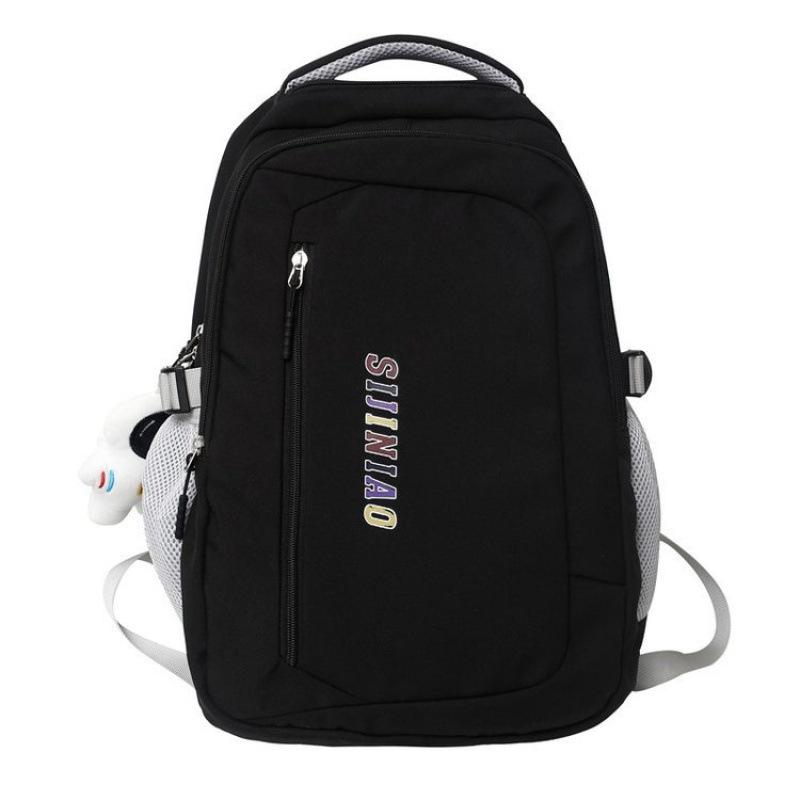 School bag for female junior high school students Simple and versatile college students Waterproof backpack ins Large capacity high school student b
