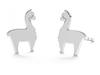 Silberne Ohrringe Lamas Alpakas Damen Stecker Bleche Lama Alpaka Silber 925