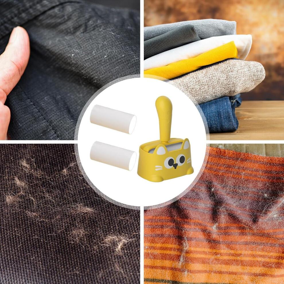 Pet Hair Remover Roller for Cats and Dogs with Base Quick Hair Removal for Sofa Furniture Clothes Yellow