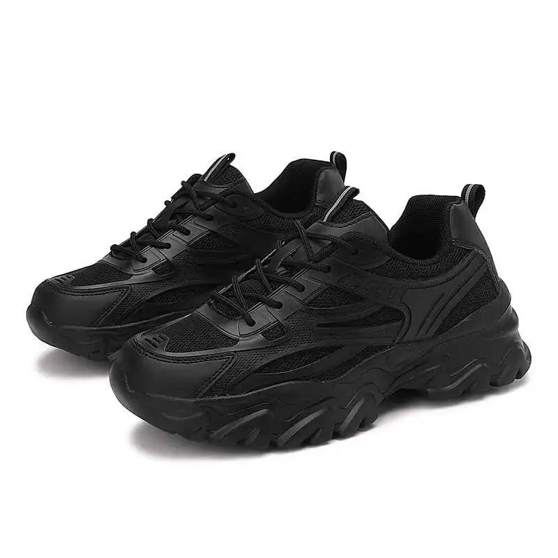 Thick Heel Fall Woman Shoes Size 45 Skateboarding Women's Shoes Luxury Sneakers Silver Women's Boot Sport Runners Sports