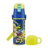 Children's Water Bottle, 2-Way, 470ml (Direct Drinking) or 430ml (Cup Drinking), Splatoon 3 Design, Boys' Stainless Steel, Insulated, Lightweig