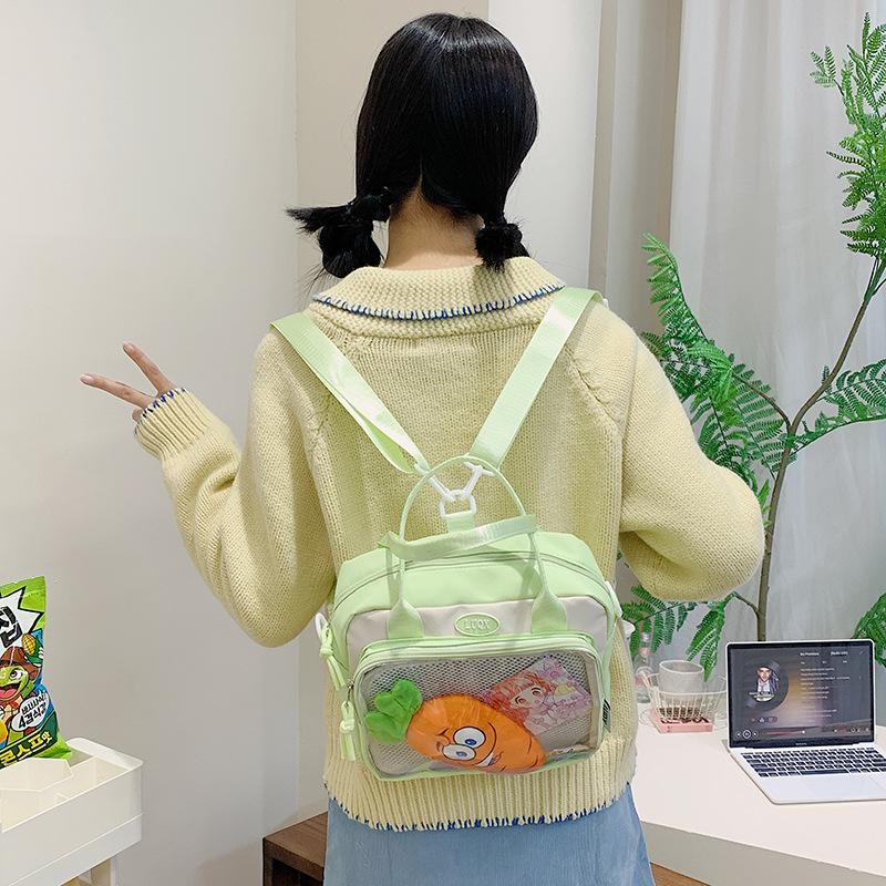 Transparente Aufbewahrungstasche mit großem Fassungsvermögen, neue Umhängetasche, süße zweidimensionale Umhängetasche, Rucksack.