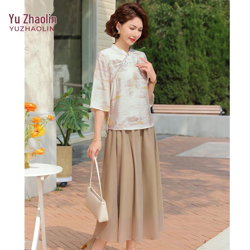 Yuzhaolin Women's Chinese Style Summer Short Sleeve Set