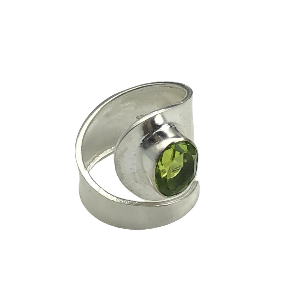 Peridot Gemstone 925 Sterling Silver Jewelry Handmade Partywear Ring For Gift RR-2-6