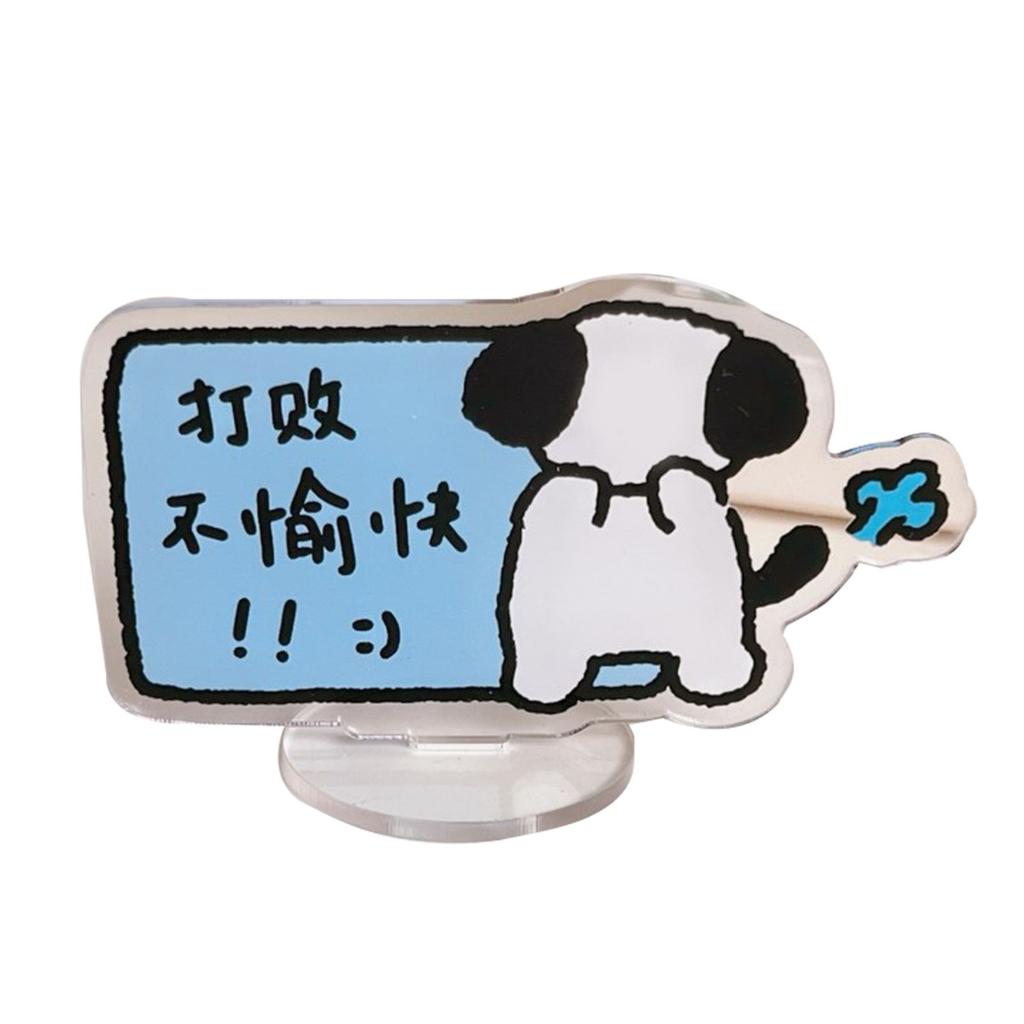 Samochodowa ozdoba psa Śliczna akrylowa Łatwa w instalacji Dekoracja konsoli środkowej psa do pojazdu Dom