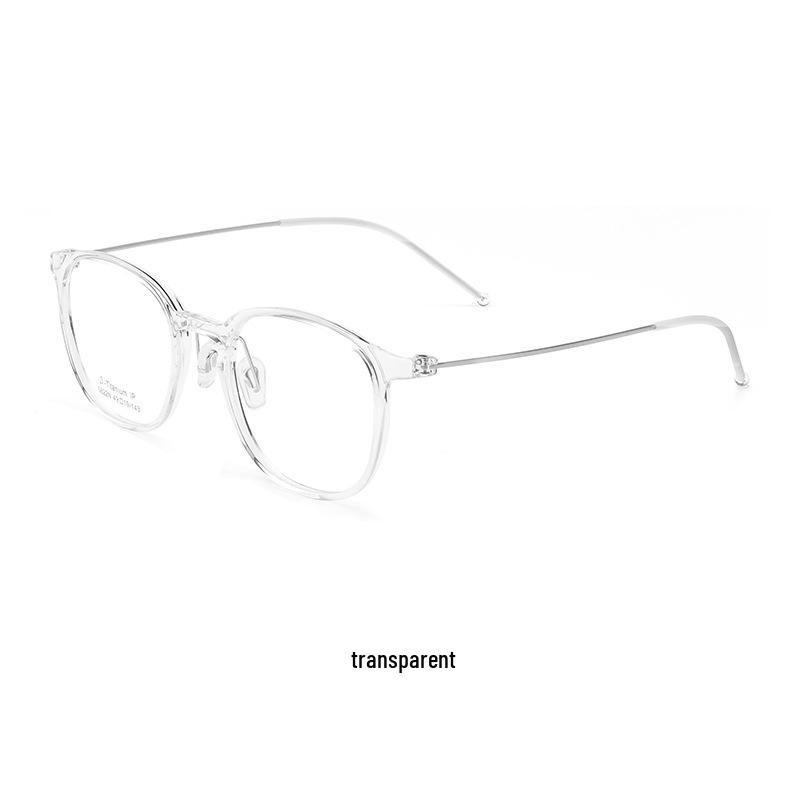 Danyang 5822N Women's Retro Small Frame Myopia Glasses, Ultra-Light Transparent Pure Titanium Frame