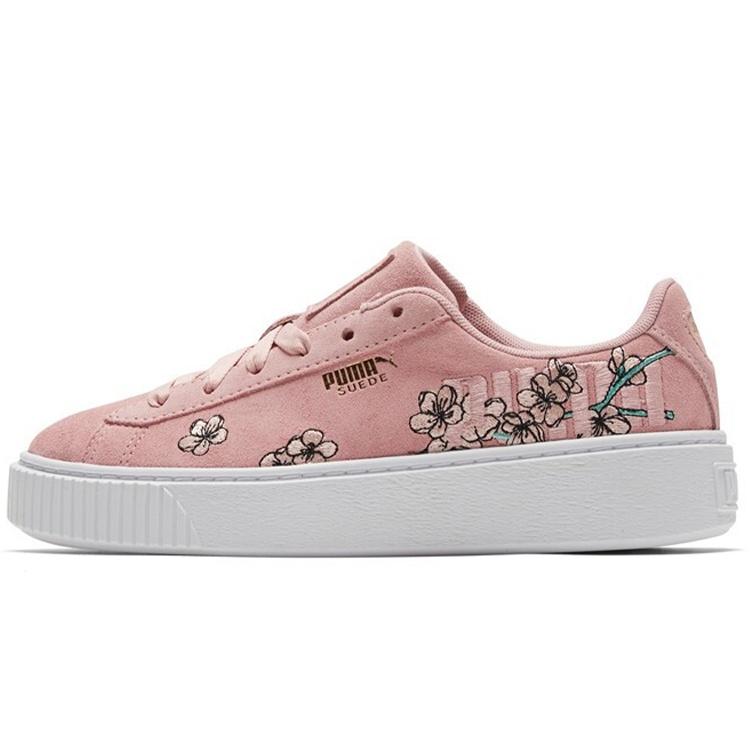 (WMNS) PUMA Platform Floral Pink Blue Women s 370806-03 EU 35.5