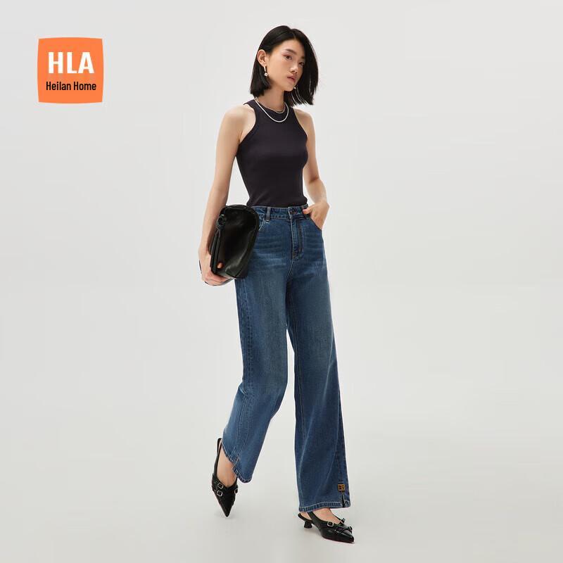

HLA Women s Slit Hem Washed Denim Jeans XL