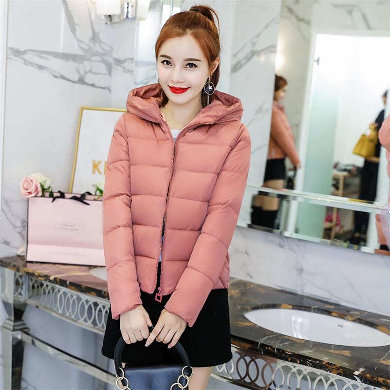 

Зимняя куртка женская короткая куртка тонкая с карманом и капюшоном толстая теплая парка пальто женская утепленная XXL