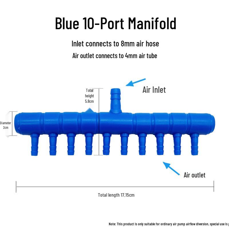Multi-Way Aquarium Air Pump Splitter and Oxygen Tube Connector