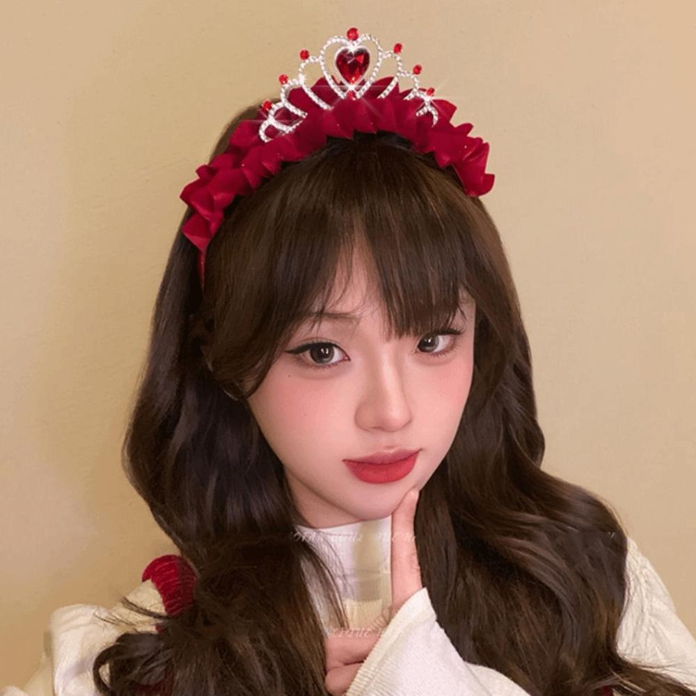 Hair Hoop New Year Headband Rhinestone Celebration Hairband Simple Princess Crown  Girl