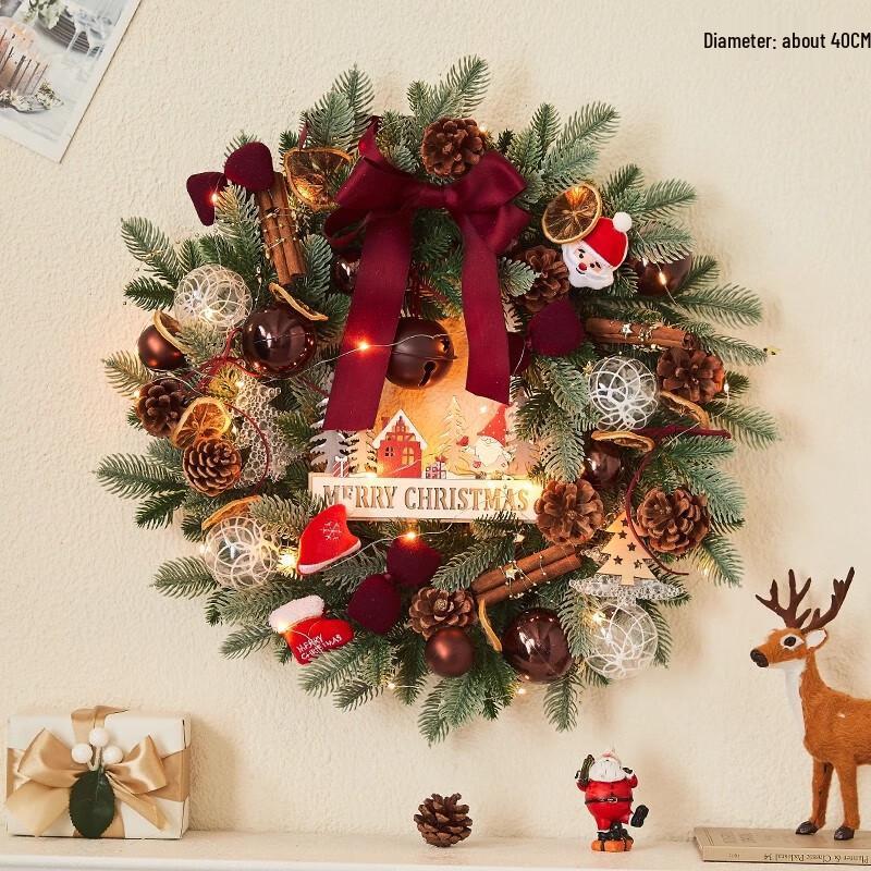 Elegant Korean Style 50cm Christmas Wreath