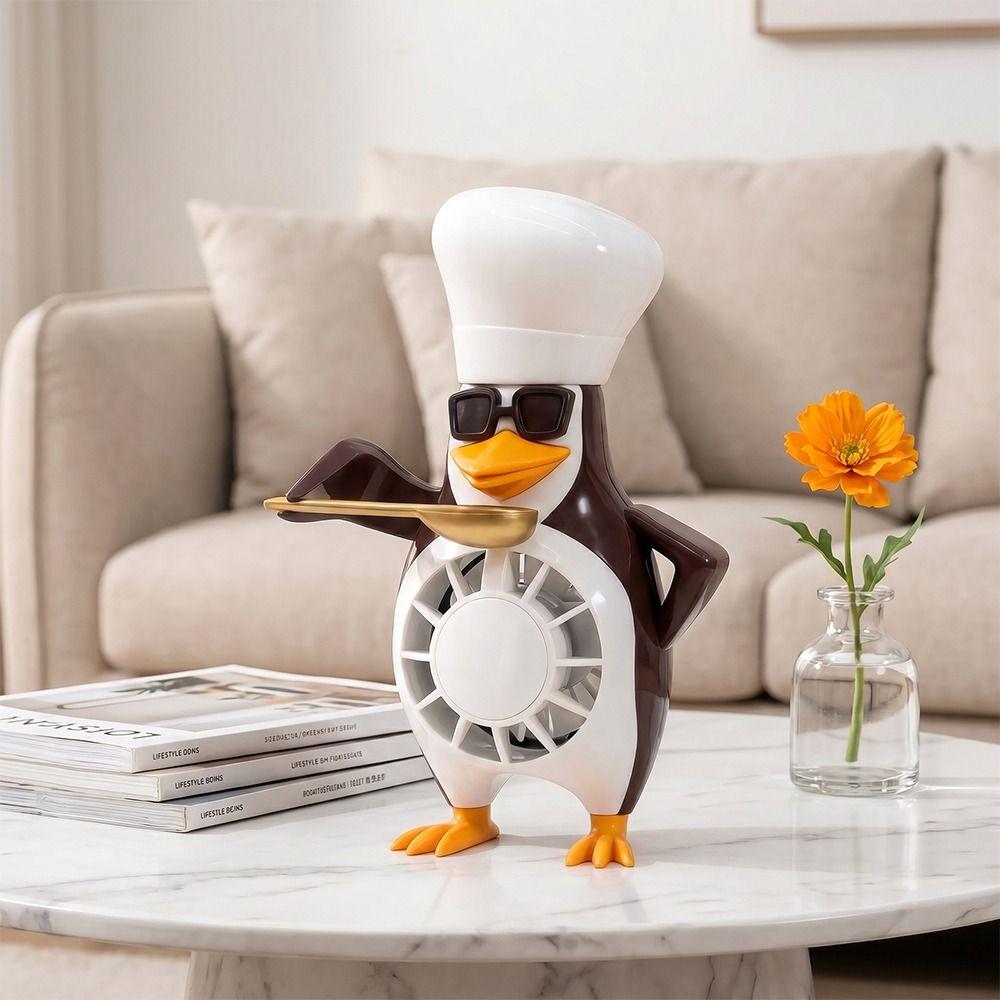 Mini Size Dancing Penguin Fan Creative Design Cute Penguin Fan for 5w/500mAh Return Gift