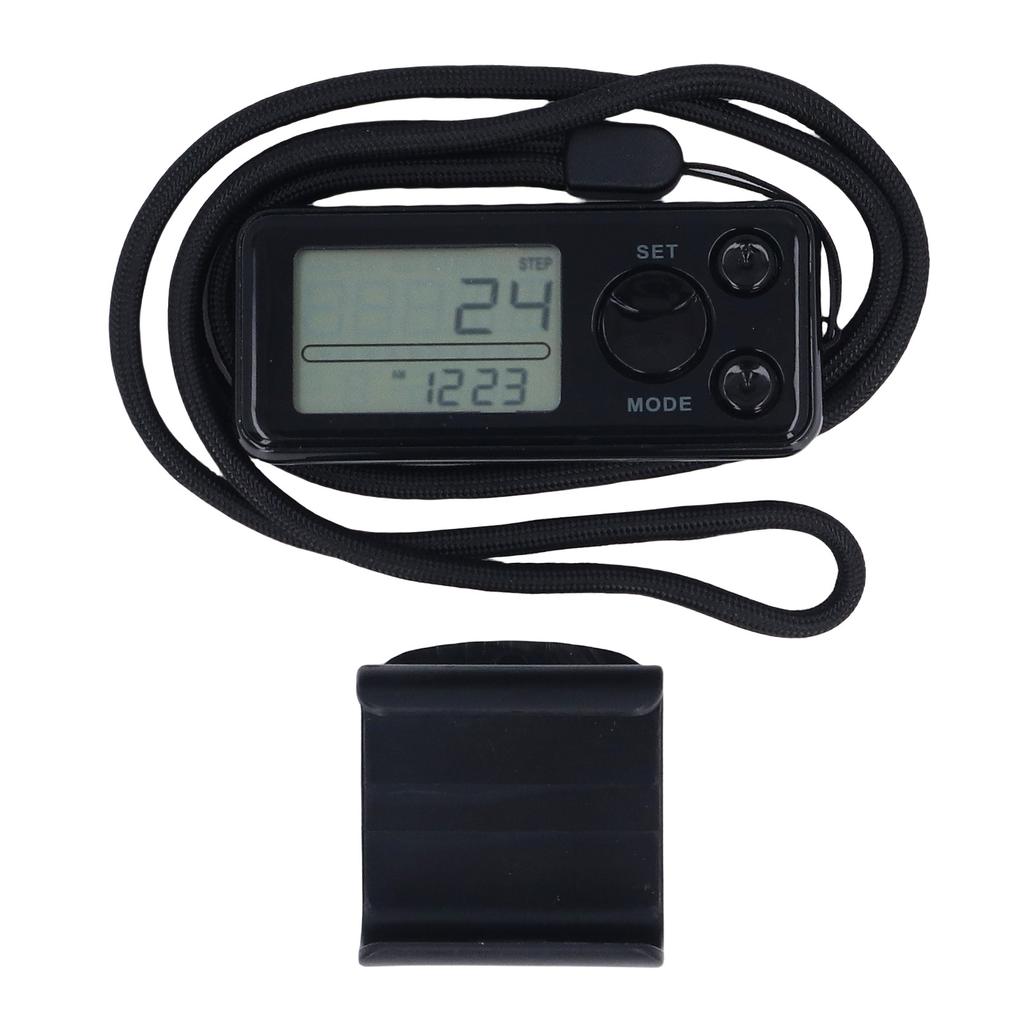 3D Schrittzähler zum Gehen LCD Hintergrundbeleuchtung Einfacher Schrittzähler Kalorienzähler mit Clip und Riemen 7