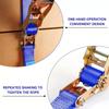 9m X 50mm Double J Hook Ratchet Straps (11,000 lbs Break Strength), Heavy Duty Tie Down Straps for Trucks, Motorcycle, 4Pcs