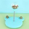 Cat Trt Dispenser Toy Plastic Cute Br Shape Lky Food     Track Feeder Toy with Spring for Cat Gifts