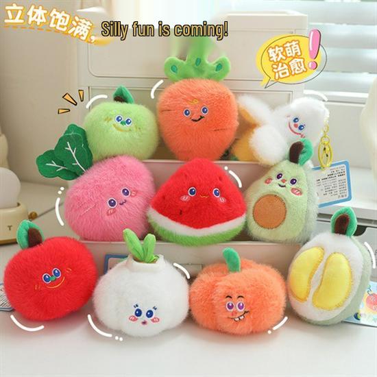 Adorable Porte-clés Peluche Fruit pour Sacs et Sacs à Dos de Filles