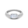 7X5 MM Oval Cut  Moonstone 925 Sterling Silver Solitaire Women Proposal Ring