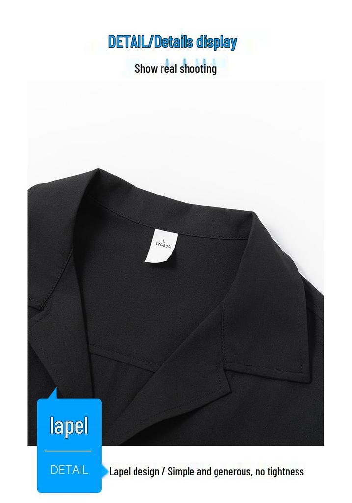 Men's Ultra-Thin Ice Silk Shirt Set - Trendy Summer Two-Piece Casual Short-Sleeve.