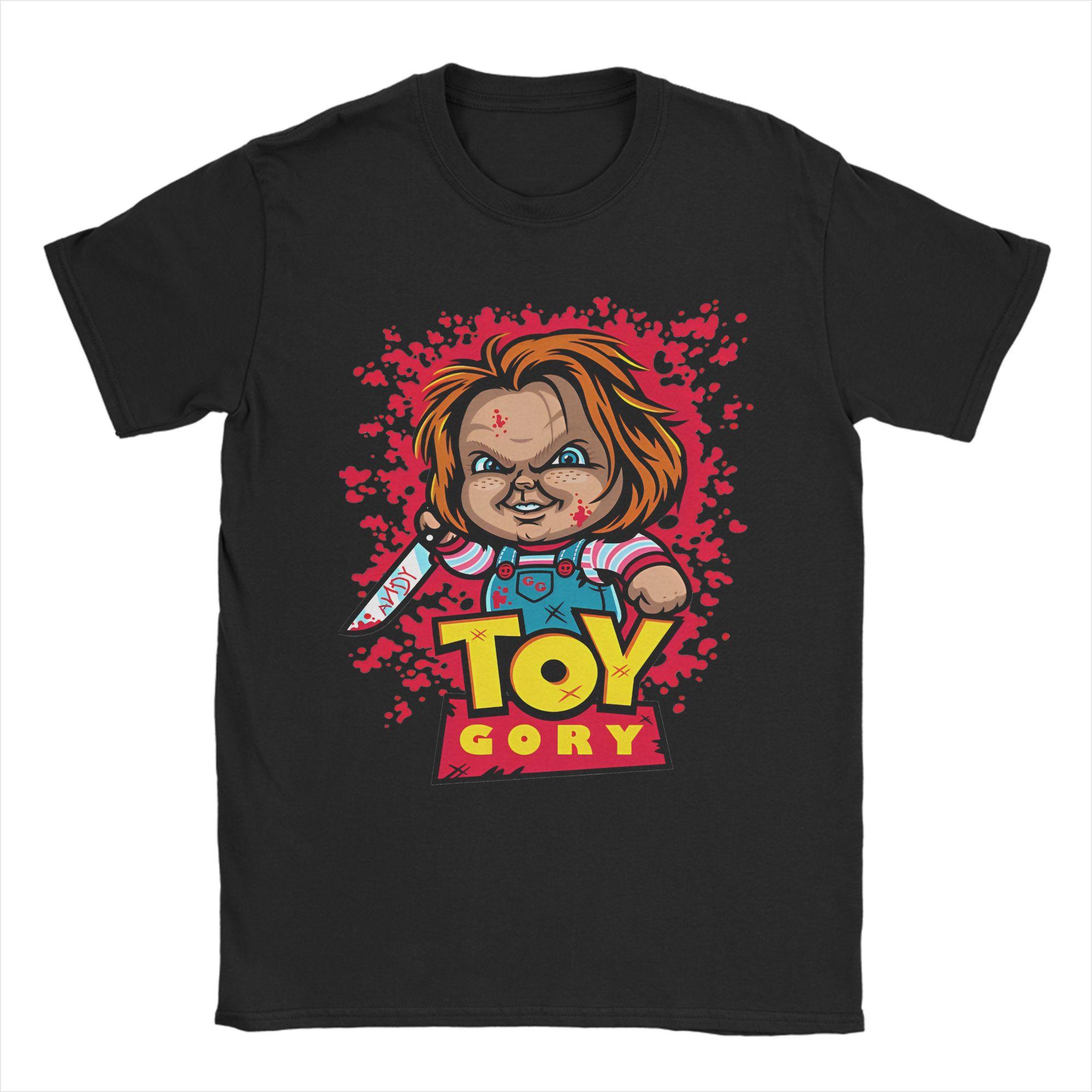 

Novelty Toy Gory Chuckys T-Shirt Men s Cotton Short Sleeve Horror Movies 80s Cartoon O-neck Summer Clothes - Men s Summer Cot... S разноцветный