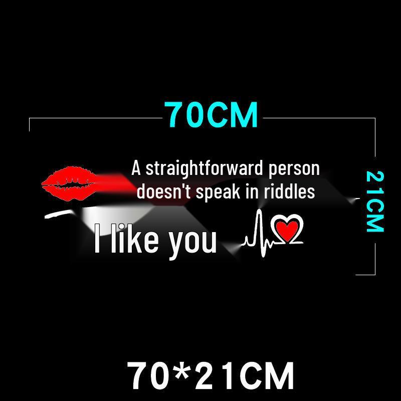 Creative Personality Reflective Car Door & Rear Window Sticker: 'A Wise Man Speaks Little'