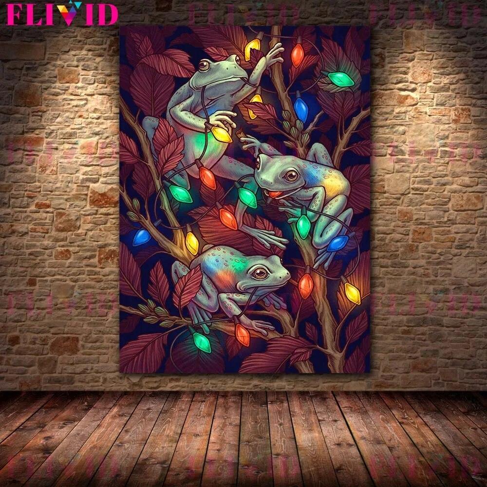 Skeletons,Flowers & Mysterious Animals Vintage Wall Art Canvas Painting Bat Opossum,Astrology Moon Stars Planets Poster Print No Frame