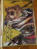 [USED] Original Illustration from the Interlude Artbook "Flame Pillar Rengoku Kyojuro" WEBSHOP Lottery, Acrylic Colored Paper, Etc.