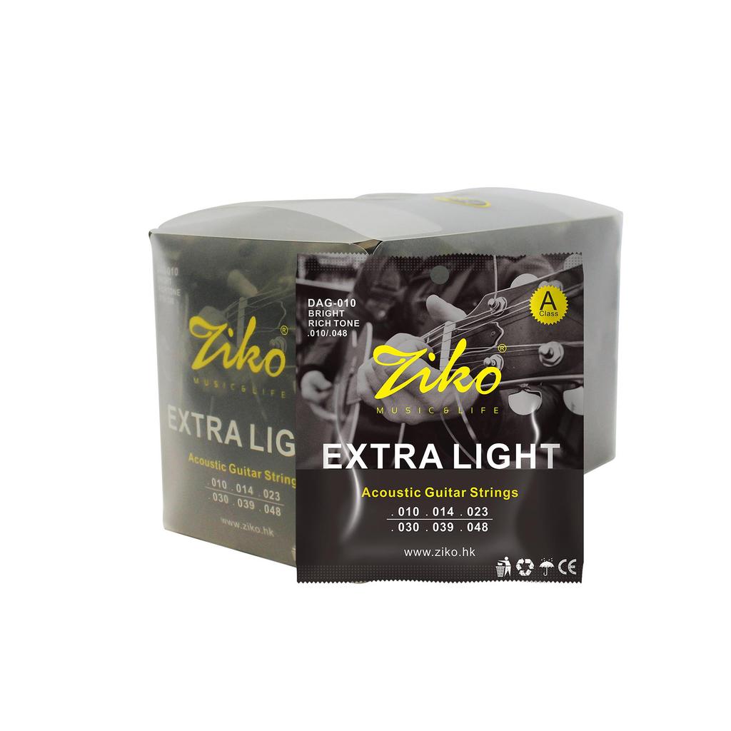 Ziko DAG Series Guitar Strings 010-011: Beginner-Friendly Folk Guitar Accessories