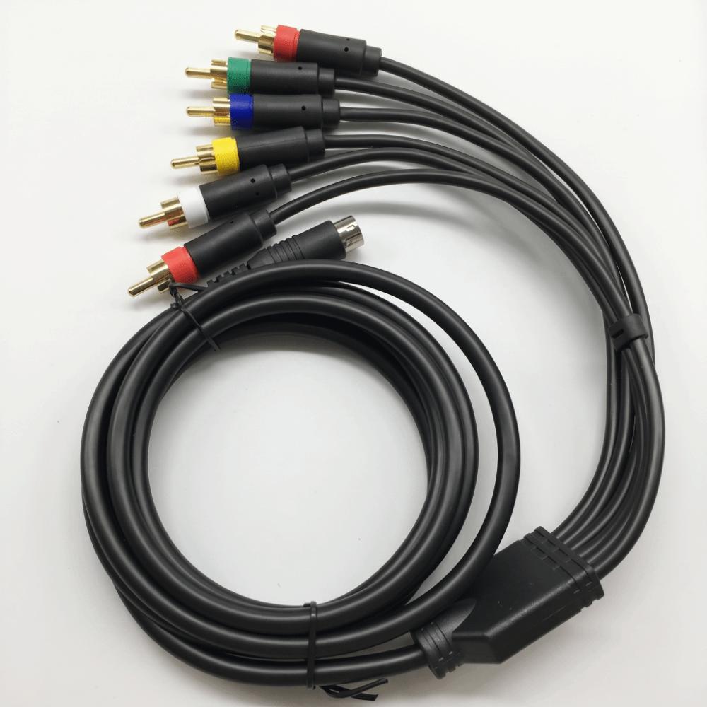 Black RGB Cable GB+Sync RCA Composite Cable Component Cable RGBS Cable for NEC XM