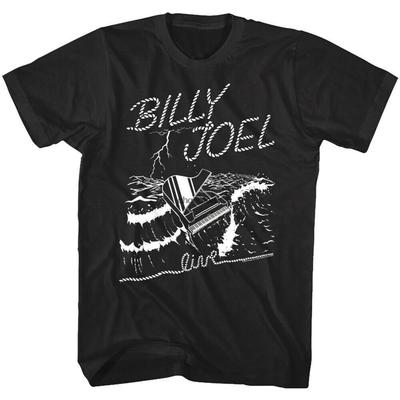 Billy Joel Sea Piano Mens T Shirt 80s Pop Rock Album Concert Tour Music Merch