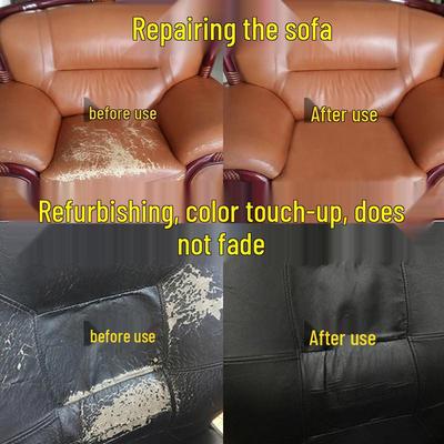 Crema Reparadora de Sofá y Asiento de Coche de Cuero Genuino - Restaura Grietas, Arañazos, Descamación y Desgaste