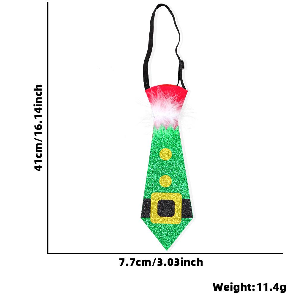 Felt Christmas Tie Ornaments - Snowman, Reindeer, Christmas Tree Décor