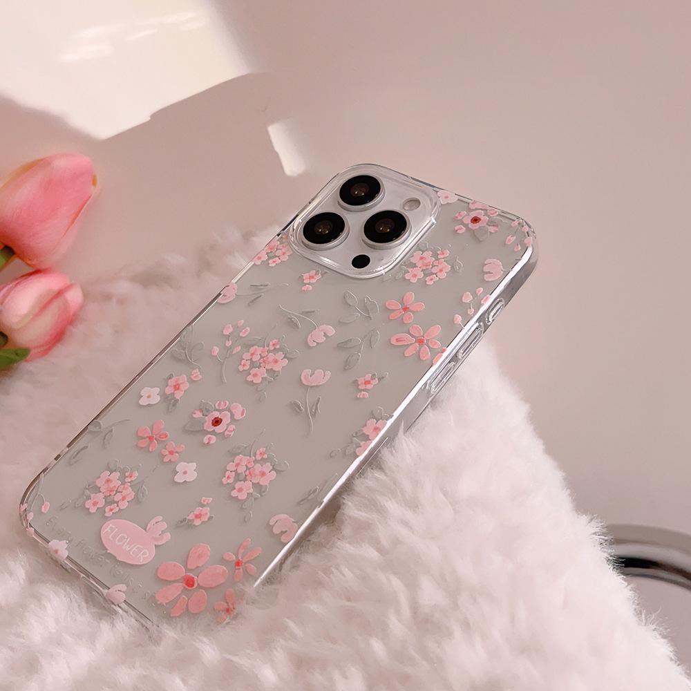 Soft INS Flower Pattern Phone Case For iPhone 16 15 14 13 12 11 Pro Max X XR XS 7 8 Plus SE Silicone Shockproof Bumper Cover