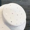 Summer skin-friendly and breathable versatile sun hat, new handmade diamond fashion fisherman hat outdoor outing hat