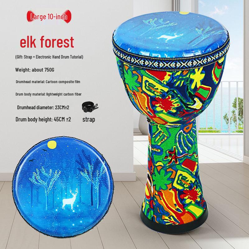 Sheepskin African Hand Drum for All Ages - Beginner To Professional