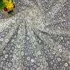 1/3/5Yard Small Plum Blossom Sequined Embroidery Fabric African Beaded Lace Fabric for Sewing Nigerian Wedding Party Lace Fabric