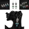 Vintage Style Skeleton Drop Earrings With Electroplated Finish For Women Party Wear