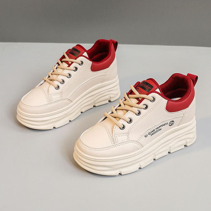 Women Shoes Trend Woman Chunky Sneakers Korea Hidden Increase Thickess Platform Shoes Outdoor Breathable Comfortable Casual Shoe