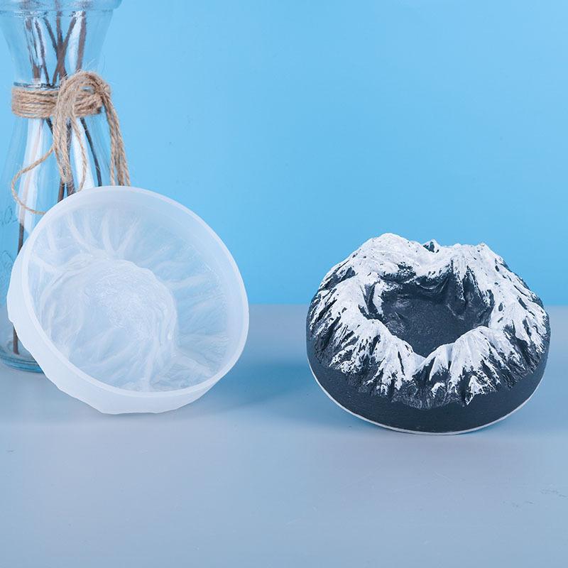 1Pcs Snow Mountain Silicone Mold Epoxy Resin Casting Silicone Volcano Mold DIY Plaster Jewelry Making Tool