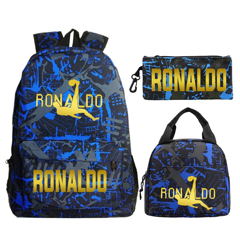 Star Peripheral Printing Primary And Secondary School Students Schoolbag Leisure Pencil Bag Children'S Portable Meal Bag Set