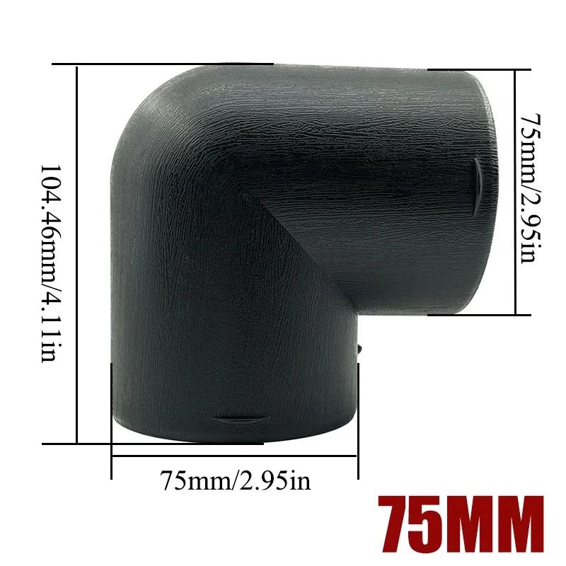 6X 42/60/75/90mm Plastic L-Shaped Air Pipe Elbow Outlet Connector For Webasto Eberspaecher Diesel Parking Car Heater Accessories