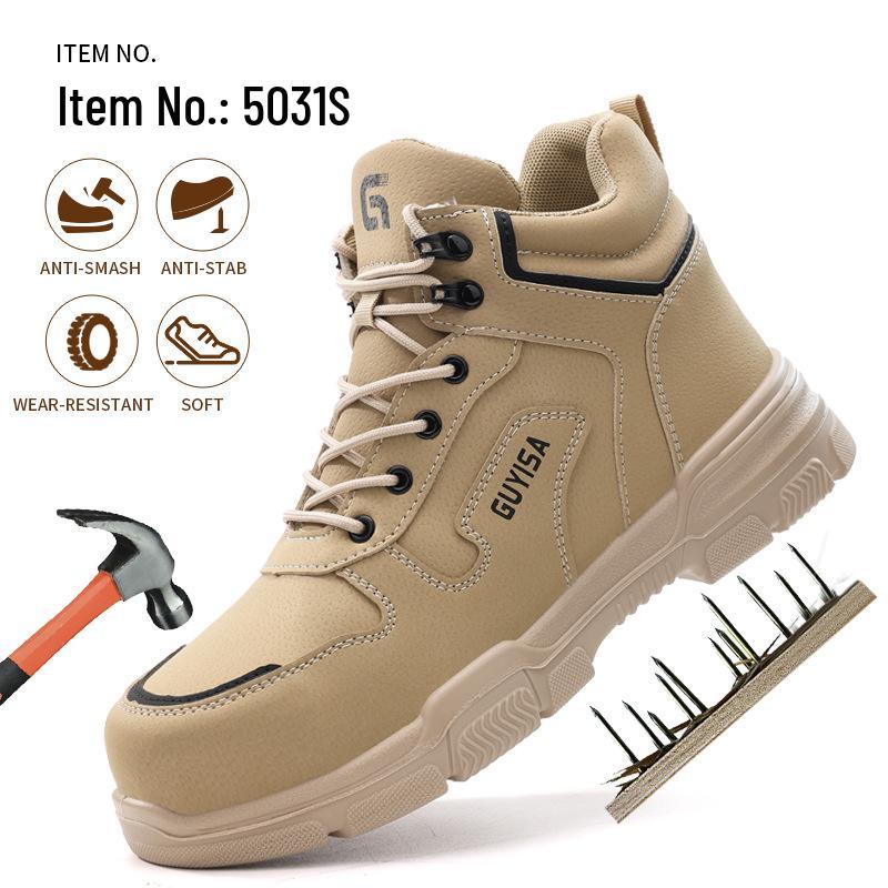 Pánské zimní vysoké bezpečnostní boty s ocelovou špičkou, s fleecovou podšívkou, proti nárazu, proti propíchnutí, odolné proti opotřebení, pro staveniště