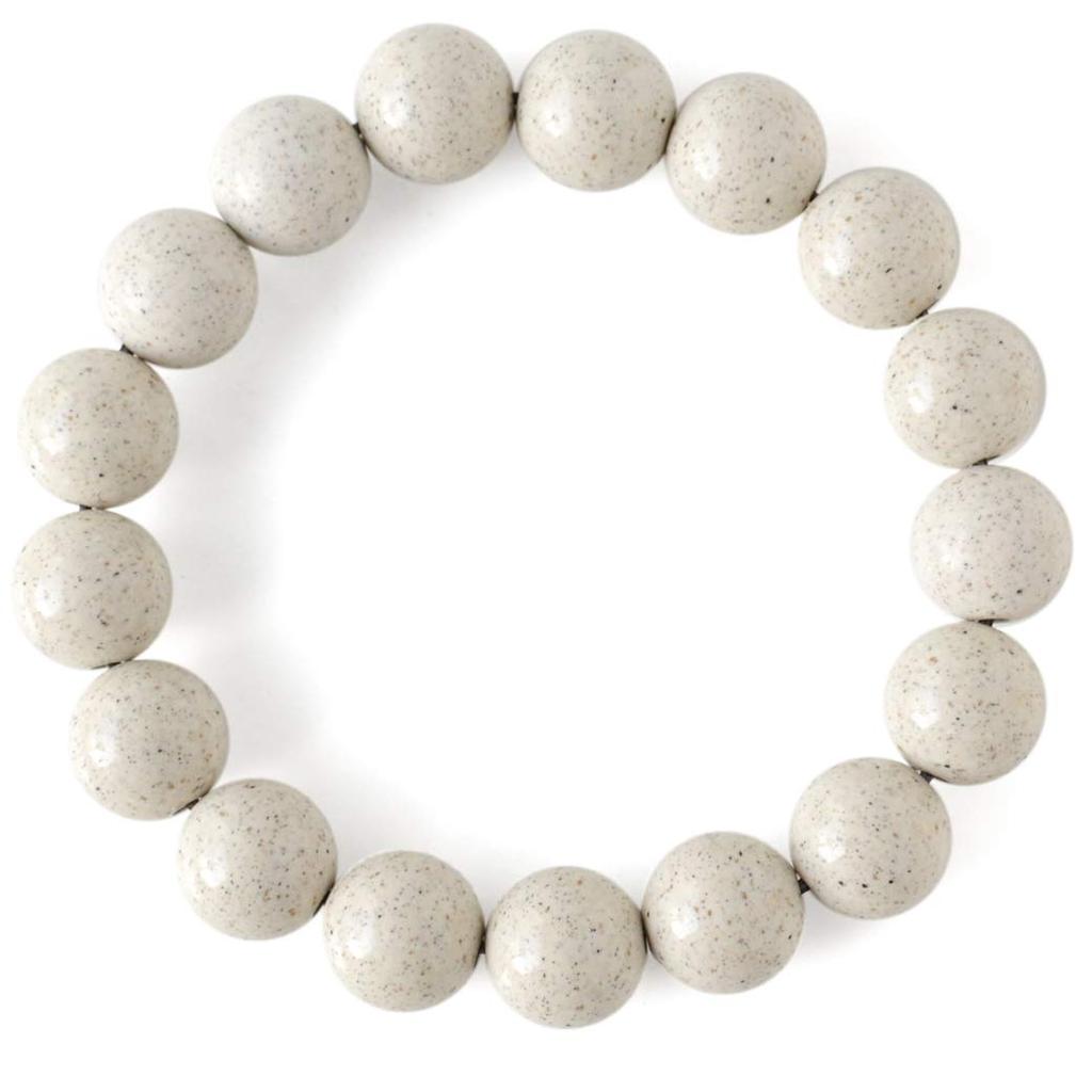 [ZŁOTY KAMIEŃ] Bransoletka z kamienia Beitou, 12mm, Tajwańska, Mierzona ilość jonów ujemnych, Rad, Średnica wewnętrzna: Około. 16,5 cm