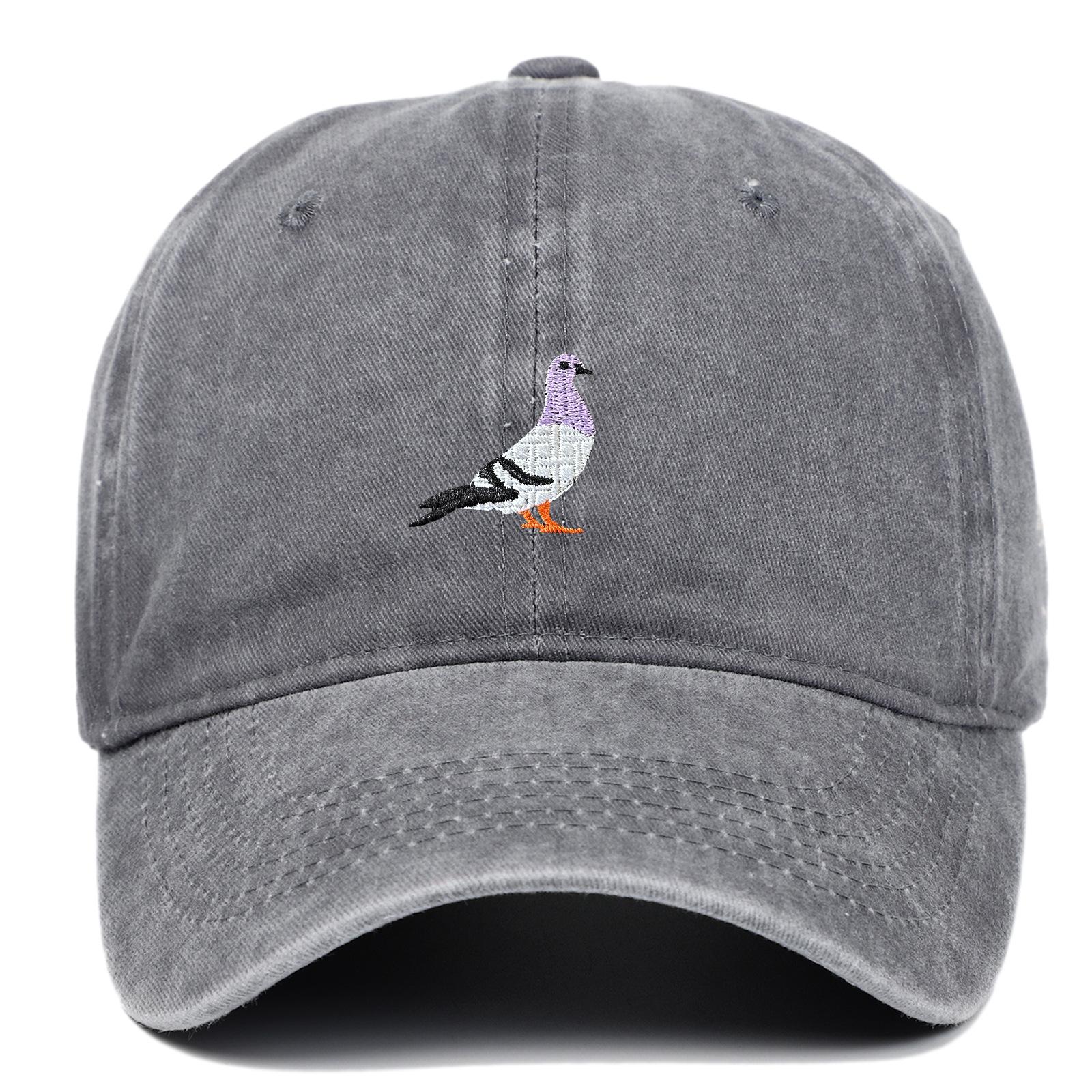 

Trendy Embroidery Baseball Caps Unisex Washed Cotton Cap Outdoor Use Casual Snapback Hats Athletic Activities Golf Caps High Quality Adjustable серый