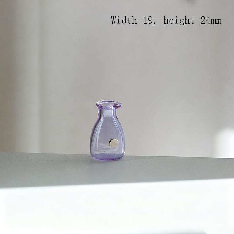 Mini Glass Vase Fridge Magnet 3D Micro Landscape Decorative Plant Pot Magnet For Refrigerator Kitchen Living Room Ornament