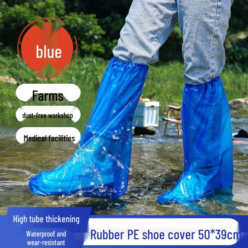 Children's Waterproof Thickened Rain Shoe Covers - Wear-Resistant, High Tube Design for Outdoor Use