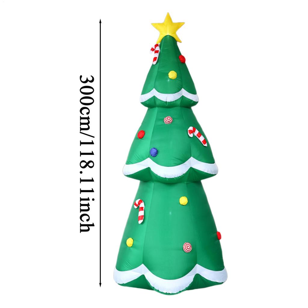 Weihnachts-Blow-Ups 9,8ft Riese mit LEDs Festlicher aufblasbarer Weihnachtsbaum Außendekor für Innen Außen Garten Veranda Terrasse