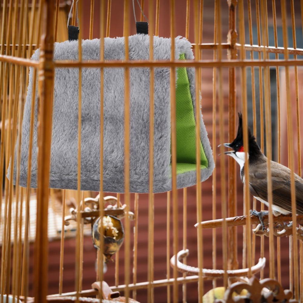 Warm Flannel Material Bird roost House Triangular Shape Bird Sleeping Tent Winter Warmth