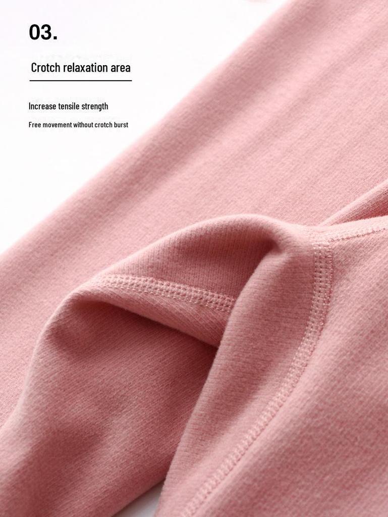 Women's Slim High-Waist German Velvet Warm Pants - Double-Sanded, Body-Heating, 320G for Autumn and Winter