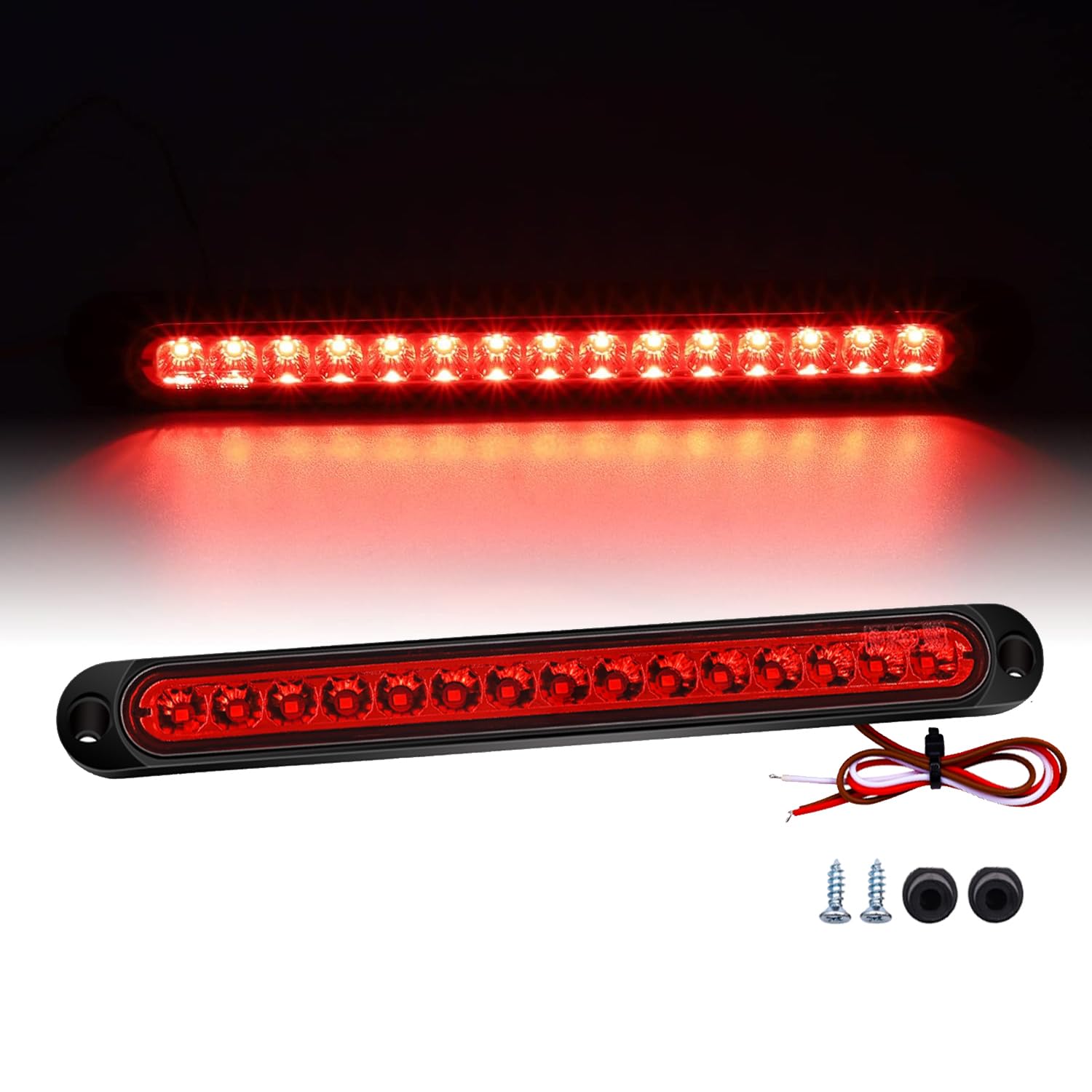

X-STYLE High Mount Stop Lamp, 12 V, 24 V, Red, For Cars, 15 Links, 15LED (250mm 12V24V) Red красный